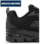 SK108019EC-BLK_Pantofi ocupationali OB, A, FO, SRC, ESD, pentru femei, SKECHERS ARCH FIT SR, usori si confortabili, cu brant pentru sustinerea arcadei talpii, Cooled Air_detalii