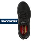 SK108019EC-BLK_Pantofi ocupationali OB, A, FO, SRC, ESD, pentru femei, SKECHERS ARCH FIT SR, usori si confortabili, cu brant pentru sustinerea arcadei talpii, Cooled Air_sup