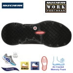 SK108019EC-BLK_Pantofi ocupationali OB, A, FO, SRC, ESD, pentru femei, SKECHERS ARCH FIT SR, usori si confortabili, cu brant pentru sustinerea arcadei talpii, Cooled Air_talpa