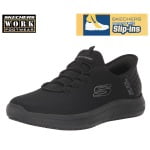 SK108144EC-BLK_Pantofi ocupationali OB FO SRC, model sport pentru femei SKECHERS SUMMITS SR – ENSLEE, Hands Free Slip-Ins, incaltare rapida, usori si confortabili_lateral_fata