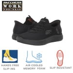 SK108144EC- BLK_Pantofi ocupationali OB FO SRC, model sport pentru femei SKECHERS SUMMITS SR – ENSLEE, Hands Free Slip-Ins, incaltare rapida, usori si confortabili_princ1