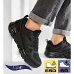 SK200025EC-BLK_Pantofi ocupationali OB, A, FO, SRC, ESD, SKECHERS ARCH FIT SR, AXTELL, usori si confortabili, cu brant pentru sustinerea arcadei talpii, flexibili in miscare, ergonomici_princ