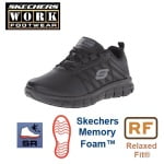 SK76576EC-BLK_Pantofi ocupationali OB E FO, SRC, model sport pentru femei, SKECHERS SURE TRACK – ERATH. negri, din piele neteda moale, talpa usoara, flexibila, care absoarbe socurile_princ2