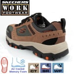 SK77183EC-BRBK_Pantofi de protectie impermeabili, pentru barbati, SB, WR, SRA, SKECHERS Greetah Comp Toe, cu bombeu compozit, din piele intoarsa si material textil, cusaturi sigilate_3