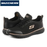 SK77222EC-BKRG_Pantofi ocupationali OB E FO, SRC, model sport femei, SKECHERS SQUAD SR, negru-roz, din material textil, brant Memory Foam si talpa flexibila, anti-alunecare_pereche2