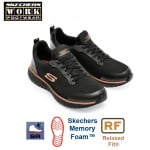 SK77222EC-BKRG_Pantofi ocupationali OB E FO, SRC, model sport femei, SKECHERS SQUAD SR, negru-roz, din material textil, brant Memory Foam si talpa flexibila, anti-alunecare_princ2