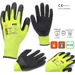 CG1CHLD00_Manusi de protectie Hi-VIZ, cu rezistenta la taiere D, Eurocut Strong L440, galben fluorescent, imersie de latex, aderenta in mediu uscat, umed, flexibile_1