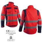 CG5HBJ130_Jachetă HI-Viz Hibana, Clasa 2, rosu-albastru inchis, inalta vizibilitate – benzi reflectorizante, confortabila – insertii elastice, spate alungit pentru protectie_princ