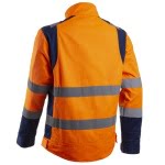 CG5HBJ170_Jachetă HI-Viz Hibana, Clasa 2, portocaliu-albastru inchis, inalta vizibilitate – benzi reflectorizante, confortabila – insertii elastice, spate alungit pentru protectie_spate