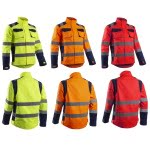 CG5HBJ_Jachetă HI-Viz Hibana, Clasa 2, inalta vizibilitate – benzi reflectorizante, confortabila – insertii elastice, spate alungit pentru protectie_variante