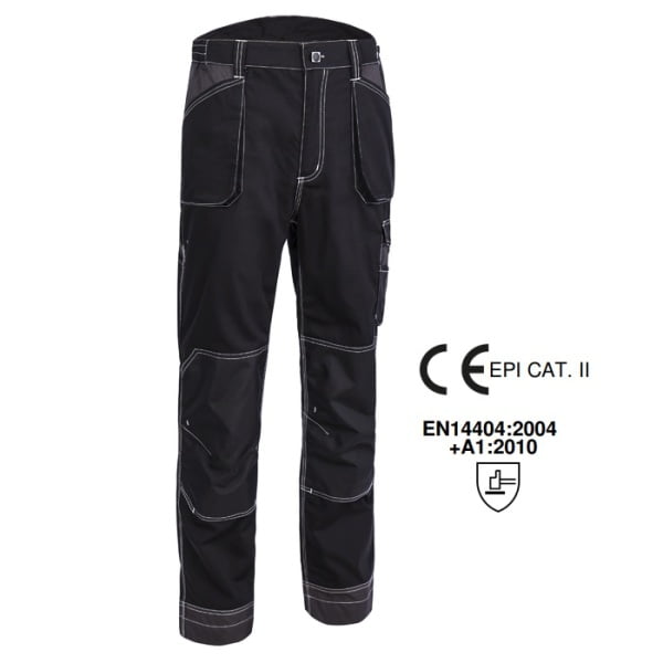 Pantaloni de lucru, talie, Orosi, negru, material rezistent Ripstop, spate inaltat, genunchi preformati, tiv suplimetar 5cm, intarituri Oxford 600D, buzunare multiple