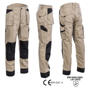 CG5ORP020_Pantaloni de lucru, talie, Orosi, bej, material rezistent Ripstop, spate inaltat, genunchi preformati, tiv suplimetar 5cm, intarituri Oxford 600D, buzunare multiple_princ1