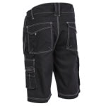 CG5ORS010_Pantaloni de lucru, tip bermude, Orosi, negru, material rezistent Ripstop, spate inaltat, pana la genunchi, intarituri Oxford 600D, buzunare multiple_spate