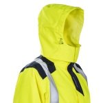 CG5SAN16_Jacheta impermeabila HI-Viz, de ploaie si vant, SANGAKU, galben-albastru, benzi reflectorizante, peste jacheta sau geaca, impermeabila, respirabila_gluga_fata