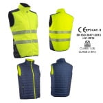 CG5YOR160_Vesta reflectorizanta, Hi-Viz, reversibila, captusita, YORU, galben-albastru, rezistenta, robusta, confortabila si functionala, impermeabila 1500mm_princ