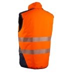 CG5YOR170_Vesta reflectorizanta, Hi-Viz, reversibila, captusita, YORU, portocaliu-albastru, rezistenta, robusta, confortabila si functionala, impermeabila 1500mm_spate