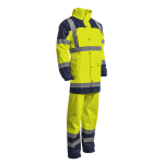 CG7HYDY_Costum impermeabil HI-Viz, pentru ploaie si vant, Hydra, vizibilitate ridicata, galben fluorescent-albastru, benzi reflectorizante, jacheta si pantaloni talie, Coverguard_1