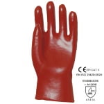 CGMO3520_Manusi de protectie din PVC, EUROSTRONG 3520, roșu, lungime 27 cm, captuseala bumbac imersata in PVC, pentru mediu umed si uloios, Coverguard_1