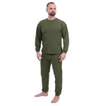 CGMOGAN576630_Bluza de corp cu maneca lunga, 100% din bumbac, cu manseta si guler elastice, verde, 230 g_m², model drept, clasic, Coverguard