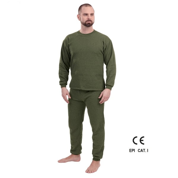 Bluza de corp cu maneca lunga, 100% din bumbac, cu manseta si guler elastice, verde, 230 g/m², model drept, clasic, Coverguard