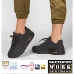 SK108021EC-BLK_Pantofi ocupationali O1, FO, SRC, ESD, model sport pentru femei, SKECHERS UNO SR, usori, confortabili, ergonomici, brant Cooled Air Memory Foam, Relaxed Fit, Skech-Air