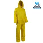 CG5PLS060_Costum impermeabil pentru ploaie si vant, Pluvio, galben, compus din jacheta si pantaloni talie, orificii de ventilatie, Coverguard_fata_gluga