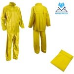 CG5PLS060_Costum impermeabil pentru ploaie si vant, Pluvio, galben, compus din jacheta si pantaloni talie, orificii de ventilatie, Coverguard_princ