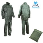 CG5PLS080_Costum impermeabil pentru ploaie si vant, Pluvio, verde, compus din jacheta si pantaloni talie, orificii de ventilatie, Coverguard_princ