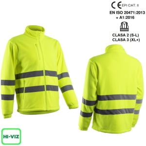 CG5RIT160_Jacheta polar Hi-Viz, Ritto, galben HV, fleece moale si calduros, confortabil, cu benzi reflectorizante, Coverguard_princ