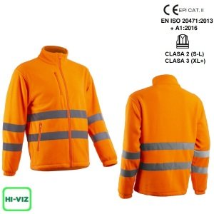 Jacheta polar Hi-Viz, Ritto, portocaliu HV, fleece moale si calduros, confortabil, cu benzi reflectorizante, Coverguard