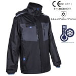 CG5WAN01_Geaca de iarna 3 In 1, impermeabila, captusita, WANI, neagra, compusa din Jacheta Ripstop si Jacheta Softshell, temperaturi scazute, ploaie, vant, furtuna_fata1