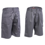 CG8INSG-Pantaloni de lucru scurti, tip bermude, INDUSTRY, gri, tercot, confortabili, rezistenti la uzura, cusaturi intarite, Coverguard_1