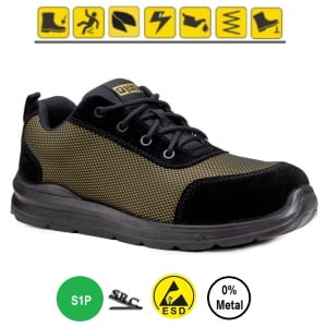 CG9GOLD60-Pantofi de protecție pentru femei, S1P, ESD, GOLD, negru-auriu, bombeu compozit, talpa anti-alunecare, Coverguard_princ