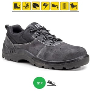 CG9MAN150-Pantofi de protecție S1P, SRC, Manganite, gri, din piele intoarsa, bombeu si lamela antiperforatie metalice, Coverguard-princ