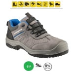 CG9SODL50-Pantofi de protectie S1P SRC, Sodalite, din piele intoarsa perforata, gri, bombeu compozit, calcai si varf intarite, Coverguard-princ