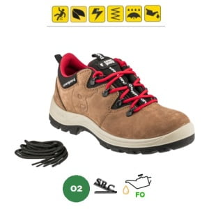 CG9TRA370-Pantofi ocupationali O2 FO SRC, TRAP II, din piele nubuc maro, fara bombeu, model trekking, Coverguard-princ