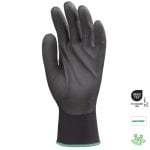 CGMO6640_Manusi de protectie Eurolite 6640, negre, imersate cu spuma PVC pe palma, manipulare fina si asamblare de precizie, Coverguard_palma