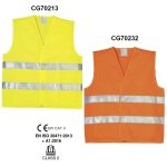 CGMO70212-CGMO70232-Vesta reflectorizanta HI-Viz, Yard, galbena-portocaliu, din poliester, 2 benzi reflectorizante de 5cm, inchidere cu scai-variante culoare