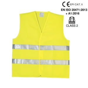 CGMO70212_Vesta reflectorizanta HI-Viz, Yard, galbena, din poliester, 2 benzi reflectorizante de 5cm, inchidere cu scai-1