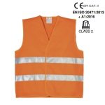 CGMO70232_Vesta reflectorizanta HI-Viz, Yard, portocaliu, din poliester, 2 benzi reflectorizante de 5cm, inchidere cu scai-1