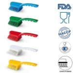 IGX1007M_Perie de mana cu maner scurt, Igeax 1007, duritate medie, rezistenta la 121°C, autoclavare pentru industria alimentara, certificare HACCP, FDA