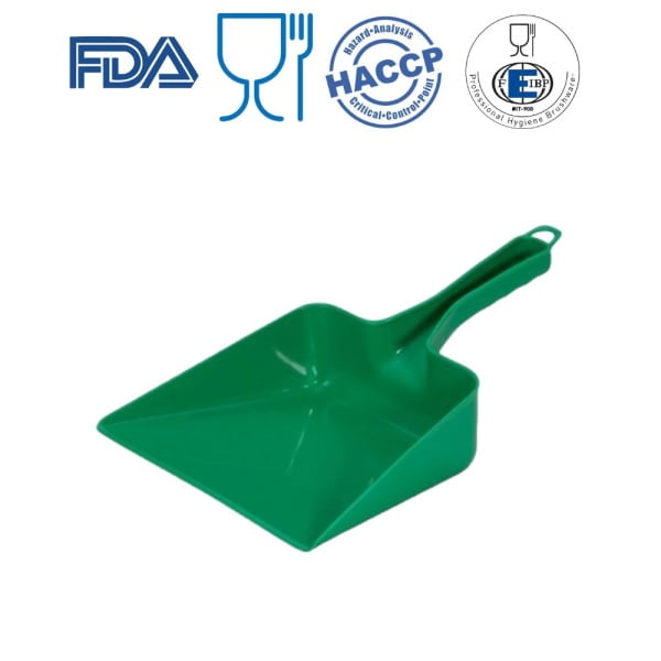 Faras cu maner scurt, Igeax 1022, verde, din polipropilena, rezistent la 121 °C autoclava, pentru industria alimentara, certificata HACCP, FDA