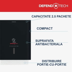 SD417204_Dispenser Antibacterial DEFEND TECH, Papernet 416143, negru, pentru prosoape de hartie pliate C_V, dimensiuni 33.6 x 14.5 x 30 cm_4