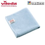 VIL169918-169925-Laveta din microfibra VILEDA MicroTuff Plus, 38 x 38 cm, rezistente, eficiente, absorb lichide si praf, certificate HACCP_albastru