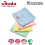 VIL169918-169925-Laveta din microfibra VILEDA MicroTuff Plus, 38 x 38 cm, rezistente, eficiente, absorb lichide si praf, certificate HACCP_princ