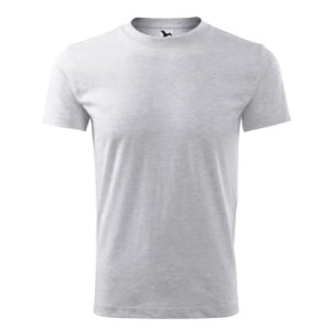 DX132031-Tricou la baza gatului, Single Jersey, 100 % bumbac, 145 g, culoare gri deschis-2