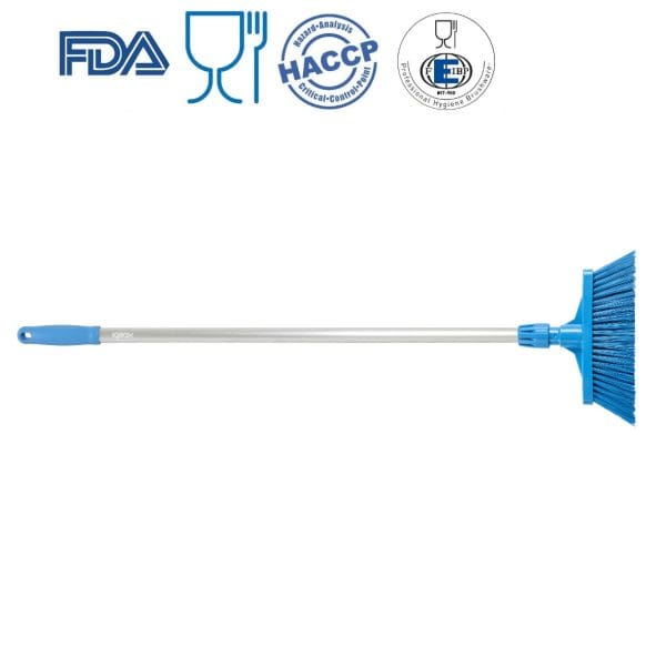 Matura mica pentru faras tip lobby pan, IGEAX 1020, albastru, maner 80 cm, duritate medie, termorezistenta, autoclavare la 121 °C, pentru industria alimentara, certificata HACCP, FDA