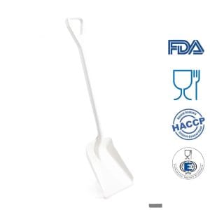 Lopata IGEAX 1100, alb, 280 x 150 x 1100 mm, potrivita pentru manipularea materialelor voluminoase, certificata pentru industria alimentara, HACCP, FDA