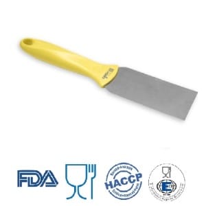 IGX1123Y_Scraper-Racleta cu lama din otel inoxidabil, 50 mm, maner galben PP, certificata Food Contact, HACCP, FDA