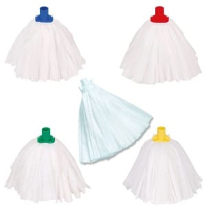 IPCMOPP00143_Rezerve mop tip balerina Ecomop, din material netesut, capat de conectare prin infiletare colorat, filet italian